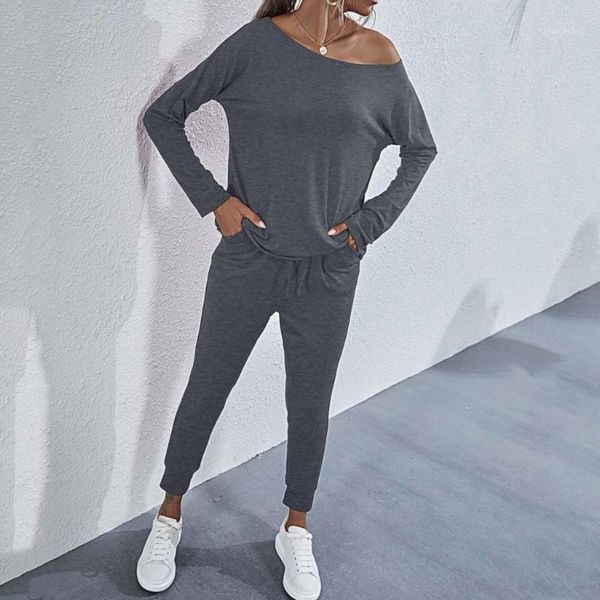

autumn and winter suits womens casual loose pockets playsuit jumpsuit ladies lace up pants trousers traje de la mujer q1 women's tracks, Gray