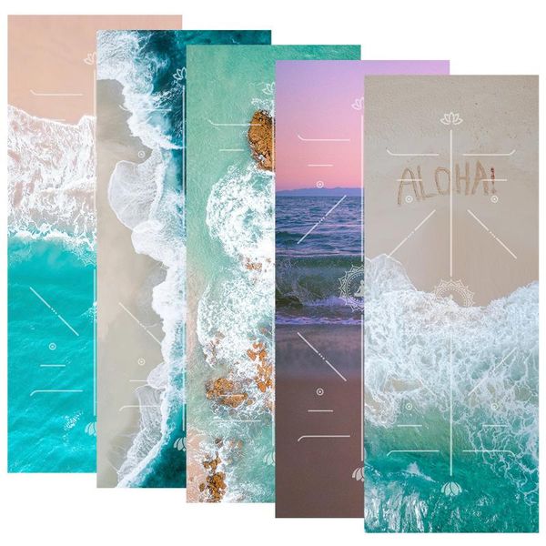 

yoga mats eco friendly beach travel mat natural rubber suede exercise outdoor gym fitness home meditation pilates pad