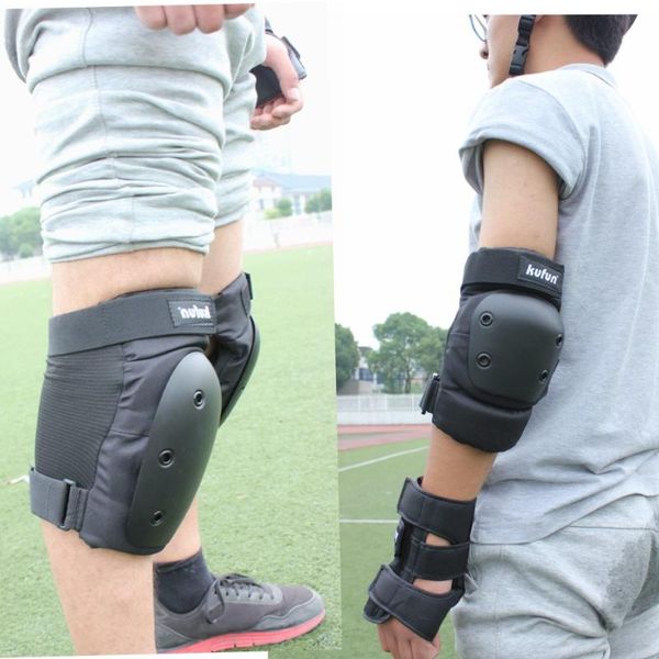 

knee pad elbow protective gear set & pads, Black;gray