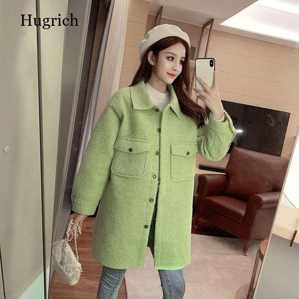 

women's fur & faux little xiangfeng lamb wool jacket coat winter 2021 hanbok, Black