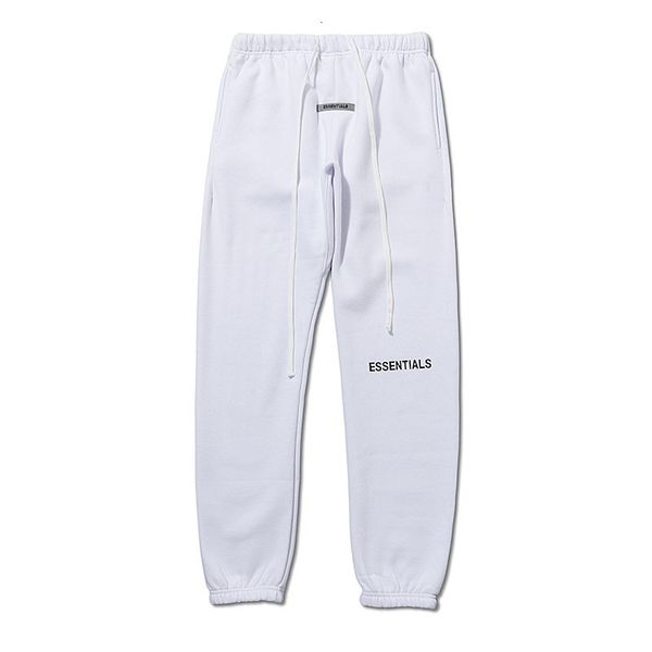

2021fw essentials print elastic waistline oversized hip-hop fog warmth sweatpants men women couple fleece pants, Black