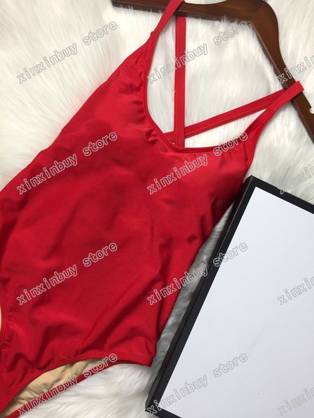 21SS Italienischer Bikini Frühling Sommer Brust Klassischer Streifenbuchstabendruck Damen Bademode Tops Hohe Qualität Blau Rot 06