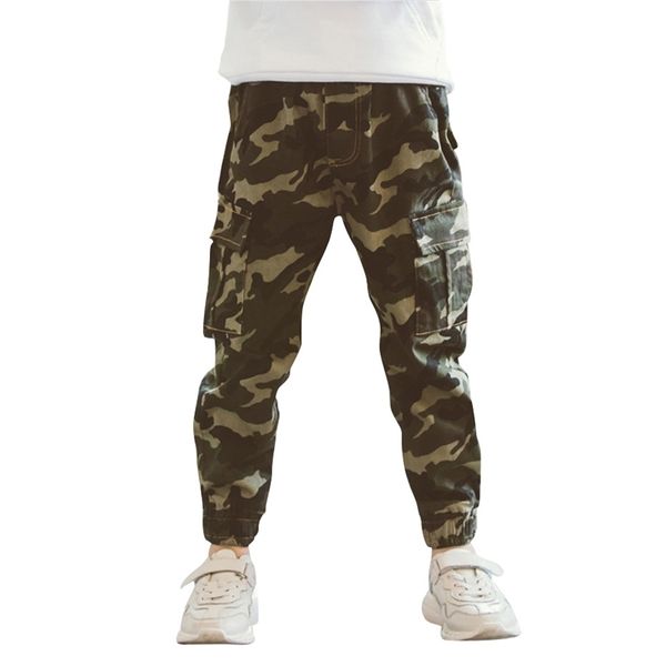 Hosen für Jungen, Camouflage, volle Länge, Kinder, Herbst, lässige Teenager-Kleidung, 6 8 10 12 14 Jahre 210527