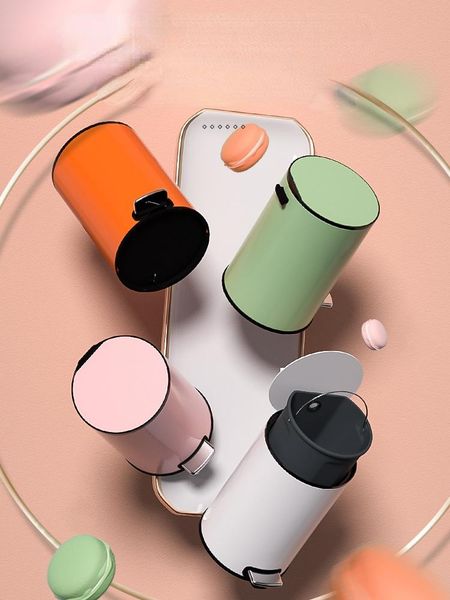 

waste bins large deodorant trash can recycle bathroom storage cute metal modern simple cubo de basura kitchen accessories ei50lj