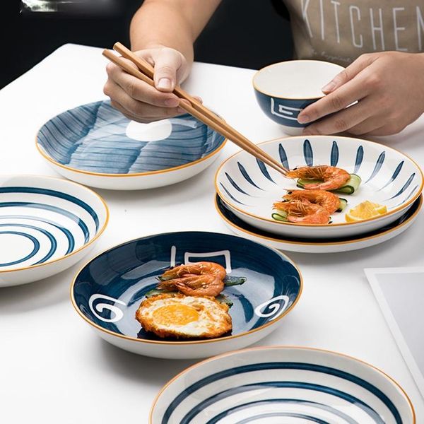 

dishes & plates fashion porcelain dinner dinnerware japanese unique home vintage white assiette kitchen accessories ei50dp