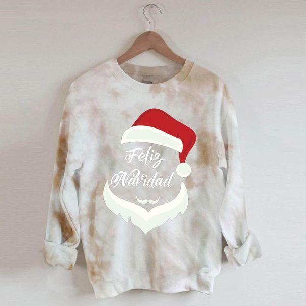 

women's hoodies & sweatshirts creative santa pattern print sweatshirt christmas fashion long sleeve pullover y2k, Black