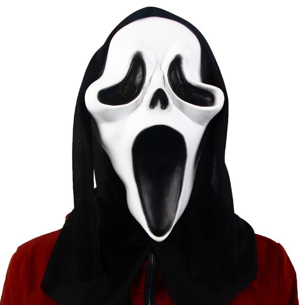 

costume accessories horror movie scream grimace latex mask halloween party room escape cosplay costume props headgear, Silver