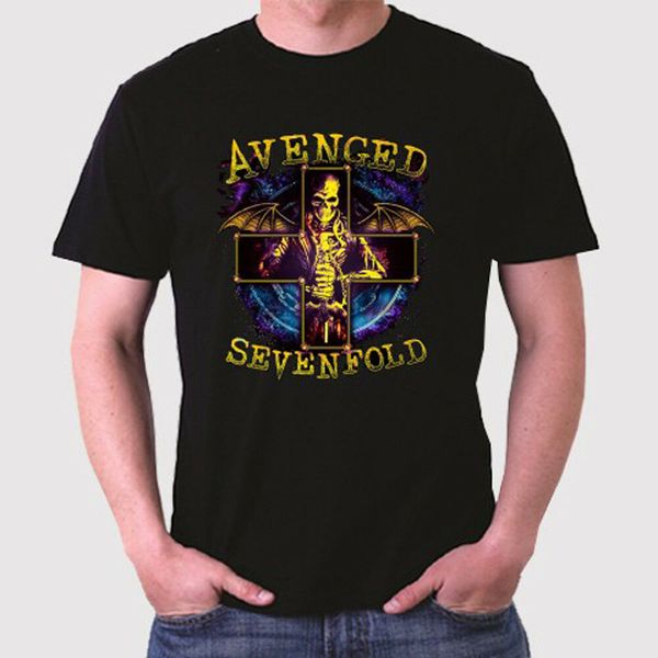 

Avenged Sevenfold Logo Men's Black T-Shirt Size S to 3XL, White;black