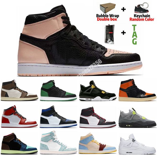 

2022 1 1s hype royal unc men basketball shoes black cat bred 4 4s white cement sail what the guava ice sports mens women sneakers