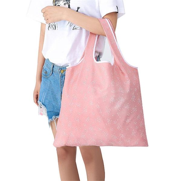 

shopping bags vogvigo printed cloth snap-on folding supermarket large capacity shoulder bag environmental-friendly tote handbag