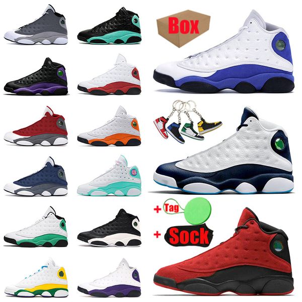 

with box original basketball shoes jumpman 13 13s trainers for men dark powder blue court purple reverse flint bred lakers mens womens sneak