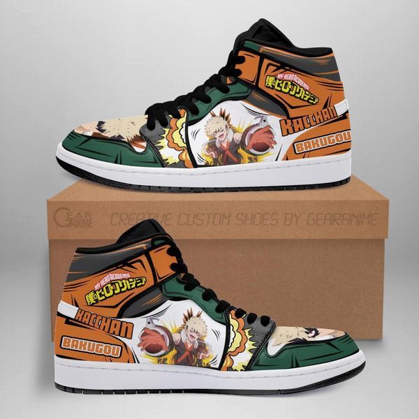 

katsuki bakugo sneakers custom my hero academia anime sho