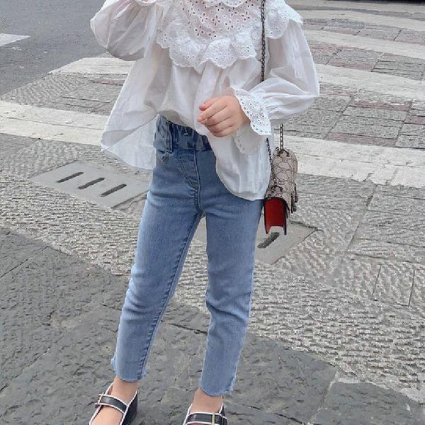 

jeans 2021 autumn arrival girls fashion denim pants kids, Blue