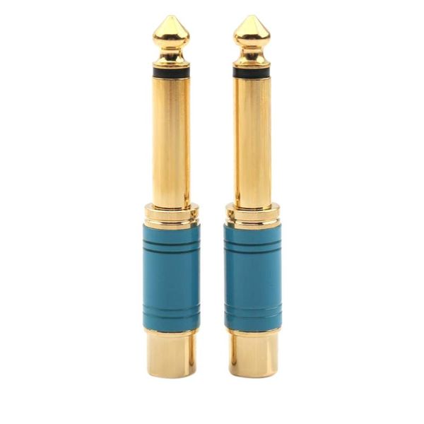

audio cables & connectors opq-6.35mm 1/4 inch male mono ts to rca female interconnect adapter conversion plug