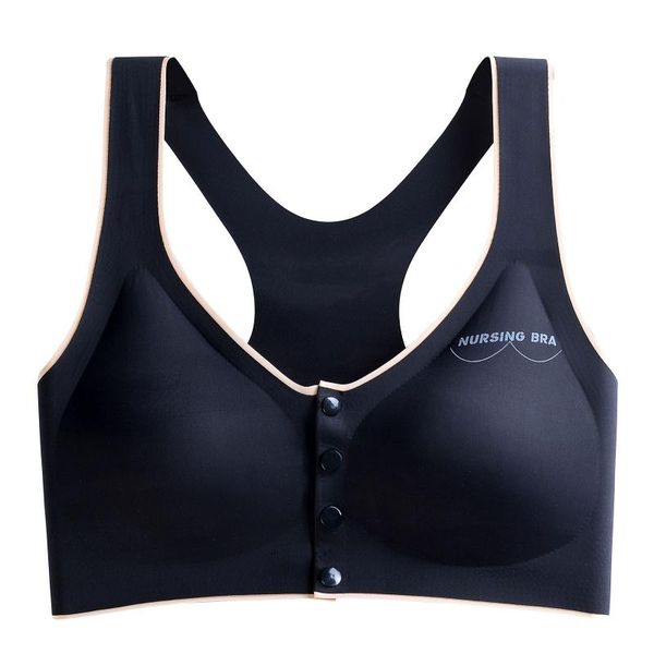 

yoga outfit seamless women sports bra crop cotton non-marking breastfeeding open button underwear conjunto de mujer#30