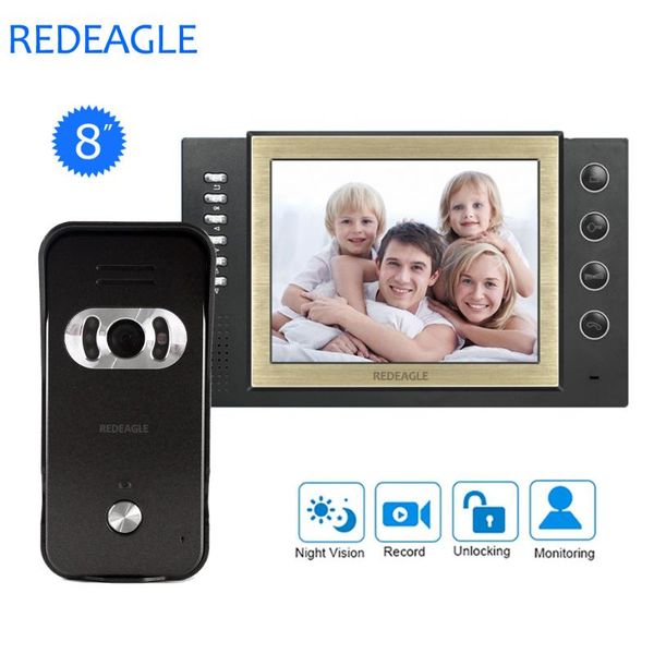 

inch lcd recording video door phone intercom doorbell system with 700tvl ir night vision wide angle camera phones