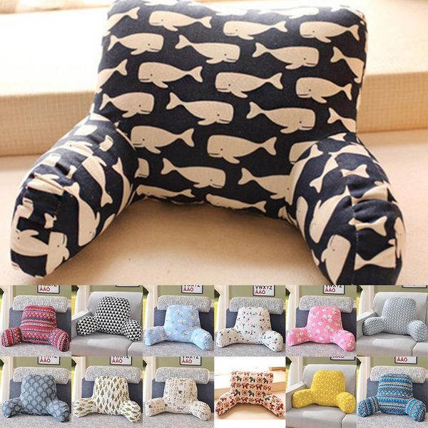 

cushion/decorative pillow 2021 cotton and linen corner waist cushion with armrest