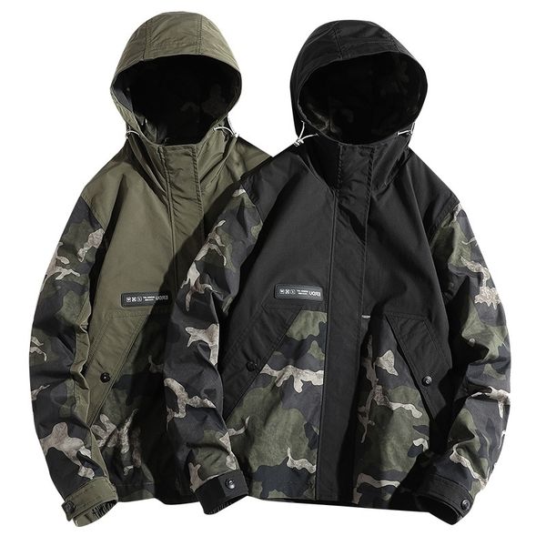 

fashion outdoor softshell breathable army coat hoodie waterproof camping hunting military tactical softshell jacket, Black;green