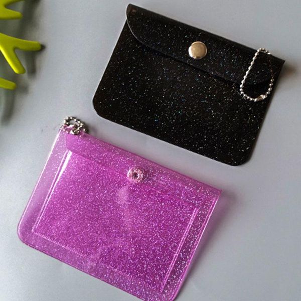

card holders 2021 coin purse id holder wallet transparent waterproof pvc bags women organizer case, Brown;gray