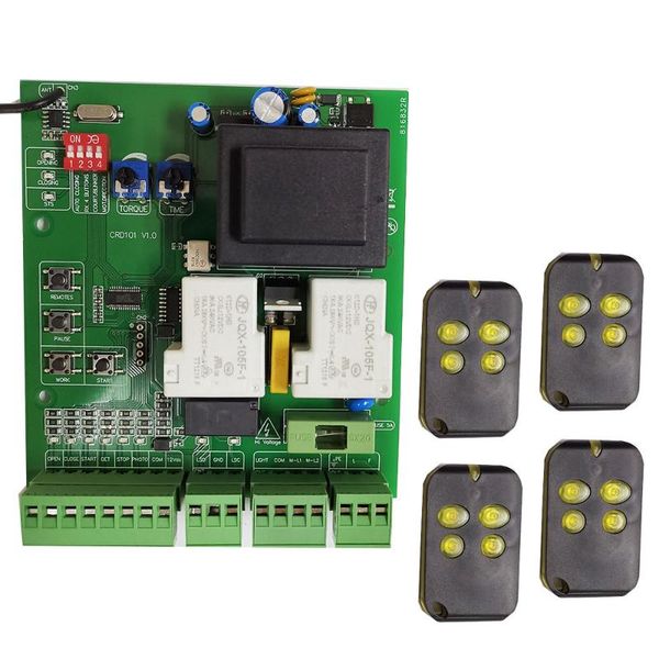 

fingerprint access control 220vac 110vac sliding gate opener motor board electronic card controller pcb with optional remote