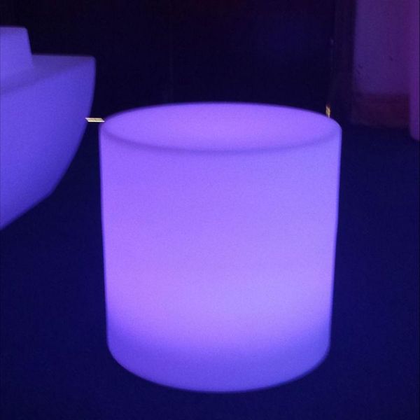 

rechargeable cylindrical cube/led seat/led glow cube led bar stool grden outdoor chair 4pcs/lot camp furniture