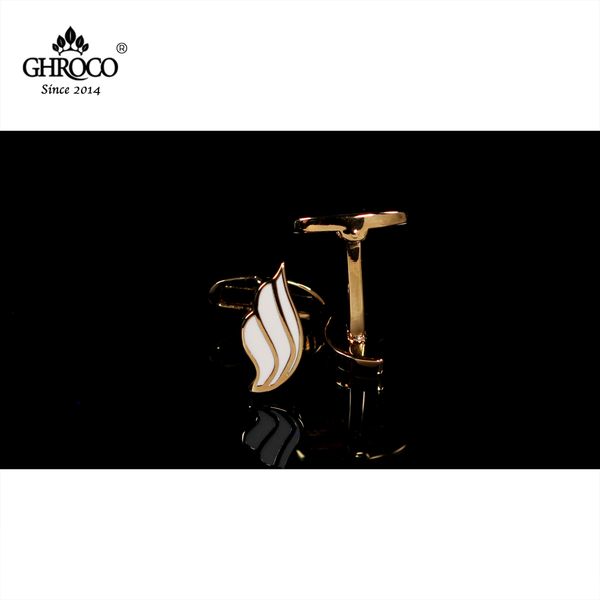 

chroco high-quality exquisite enamel wing shaped gold plated shirt cufflink fashion luxury gift for business men and wedding, Silver