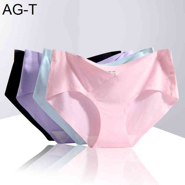 

pregnant cotton grade thin ice silk seamless underwear women's summer breathable briefs, Black;pink