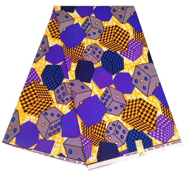 

ribbon 2021 fashion african wax print fabric colorful dice 100% polyester nederlands real 6 yards, Pink;blue