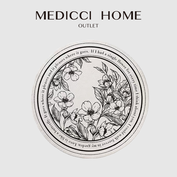 

carpets medicci home round area rug super soft sherpa french floral pattern print circle carpet for bedroom living room decor 120x120cm