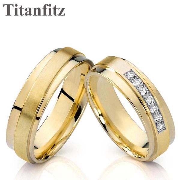 

wedding rings matching alliances dubai jewelry women wholesale men stainless steel finger ring bague mariage anillos, Slivery;golden