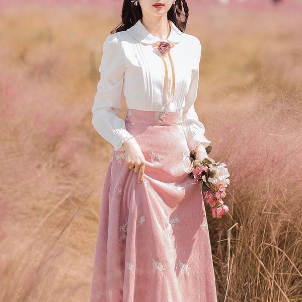 

casual dresses retro-clockwise fake patchwork design of two elegant low garments ed in autumn sweet slimming elegance, Black;gray