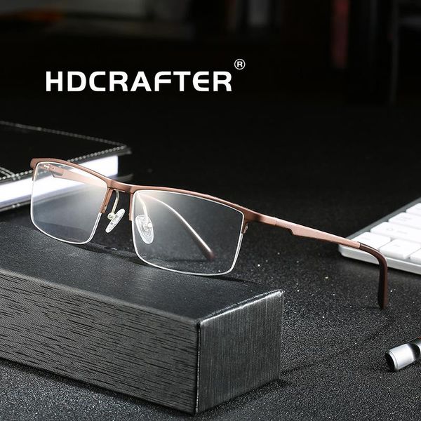 

fashion sunglasses frames hdcrafter titanium glasses frame men ultralight square myopia optical prescription eyeglasses women plain eyewear, Black