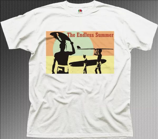 

the endless summer surfing surf hawaii siargao white cotton t-shirt oz9899, White;black