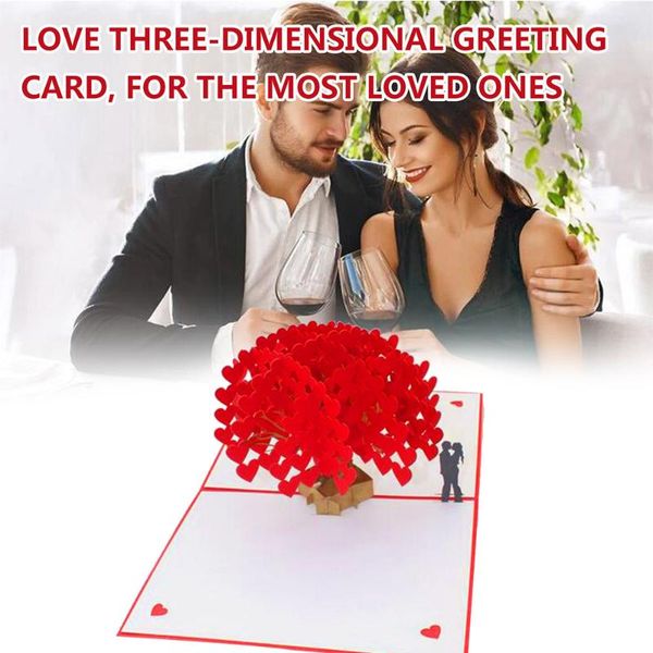 

greeting cards valentine's day card 3d -up creative handmade paper postcard with envelope stickers cards#p30