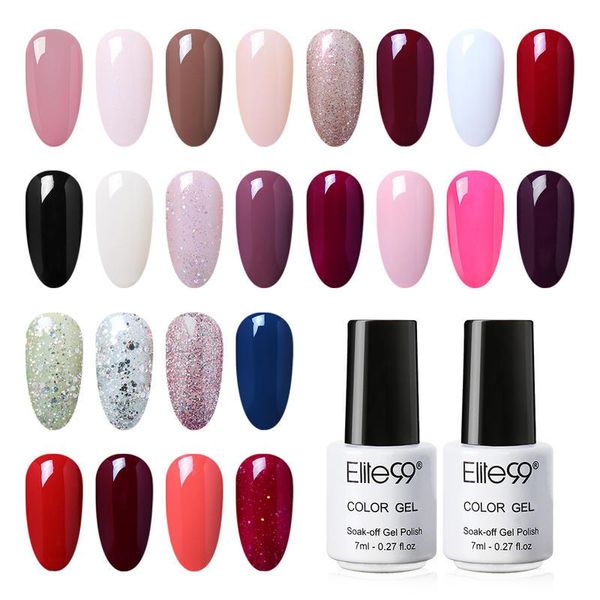 

nail art kits elite99 24 pieces/lot pure classic color gel polish set for manicure soak off enamel lacquer varnish kit