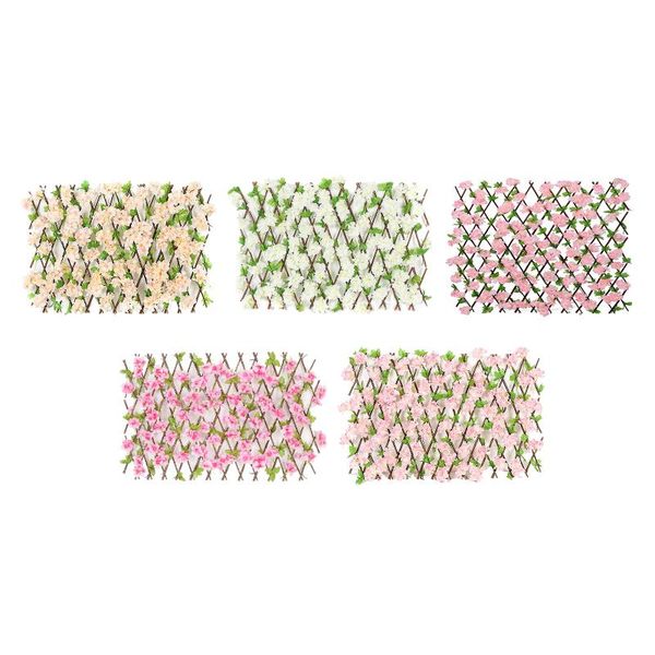 

fencing, trellis & gates artificial garden with leaves sakura adjustable wooden fence decor for balcony patio yard