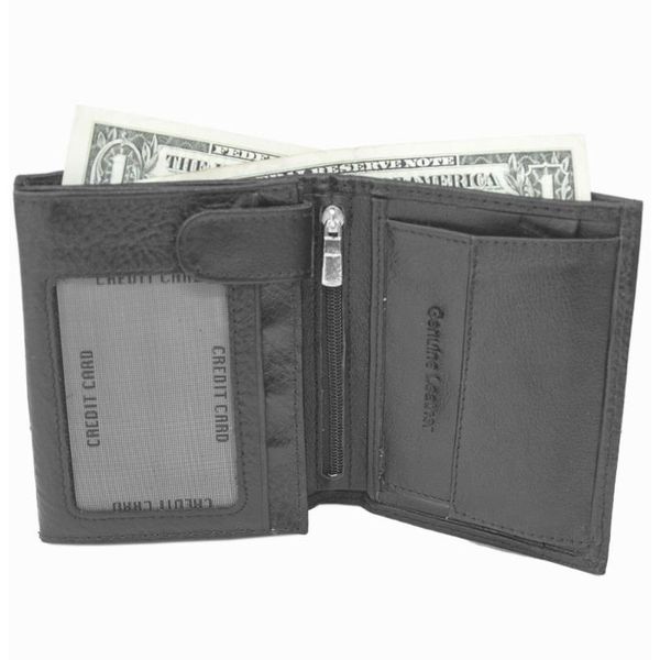 

lederax ld168 genuine leather vertical wallets for men coin purses, Red;black