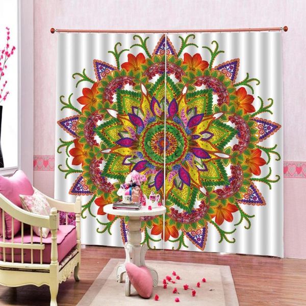 

curtain & drapes luxury 3d blackout european pattern curtains for bedroom colorful flowers window custom size