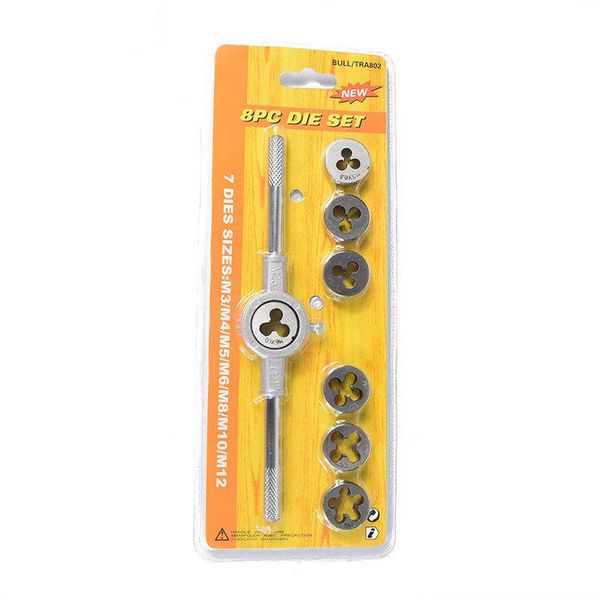 

hand tools 8 pcs die set with stock spanner