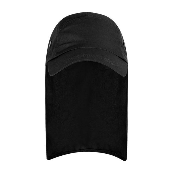

outdoor hats fishing cap with ear neck flap cover adjustable breathable waterproof sunshade folding mesh sports hat sportswear access, Black;white