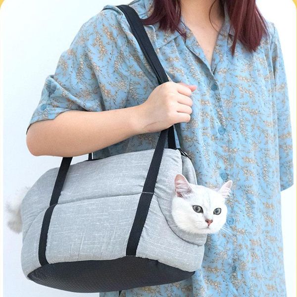 

portable pet cat bag carrier travel front bags outdoor breathable small dog handbag single shoulder oxford puppy products car seat covers