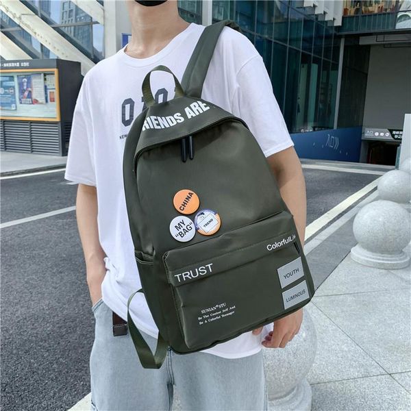 

backpack solid letters printing knapsack bag for youth lady men couples more enduring use travel books
