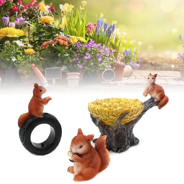 

1set resin animal bonsai fleshy ornaments moss micro landscape decorative garden miniature ornament deskfigurines kids gift objects &
