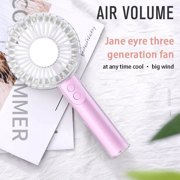 

electric fans eloole fashion summer cooling handheld rechargeable fan beautiful lighted portable for women outdoor ventilador