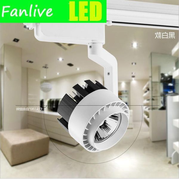 

track lights fanlive led light 20w cob rail 45mil chip spotlight replace 200w halogen lamp warm cold natural white spot
