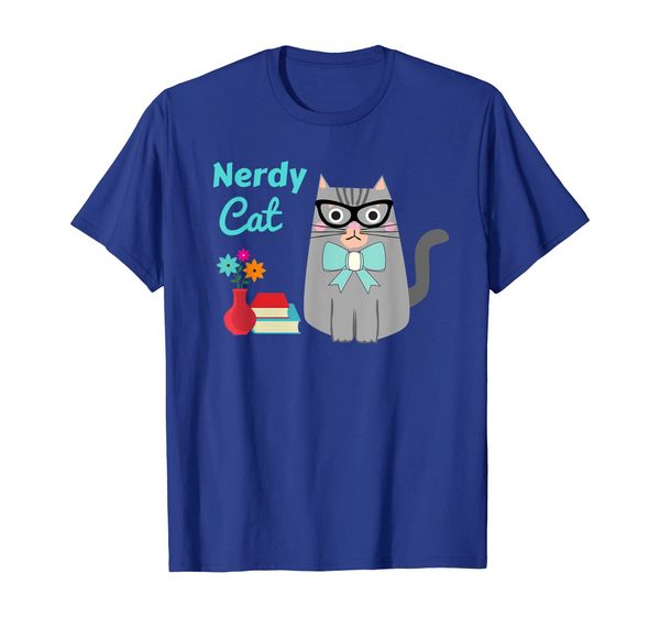

adorable nerdy cat t shirt, nerd cat shirt with eye glasses, White;black