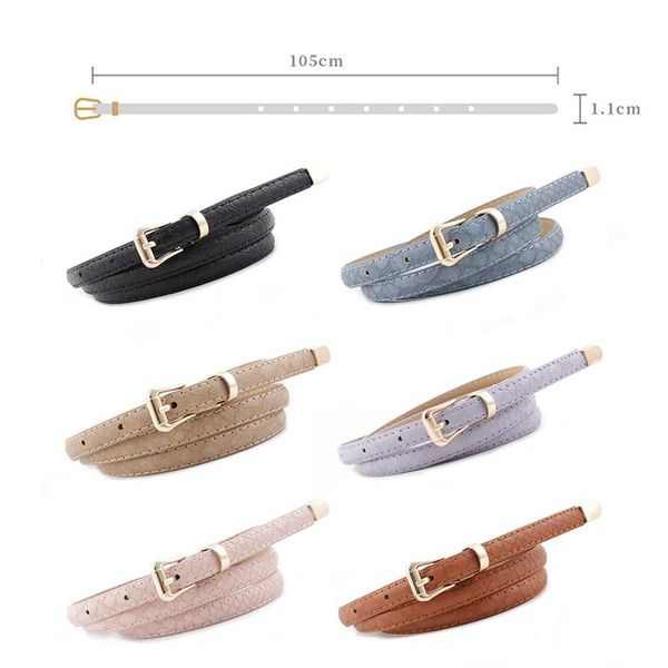 

belts 2021 personality women's multi-color snake pattern thin belt korean fashion, Black;brown