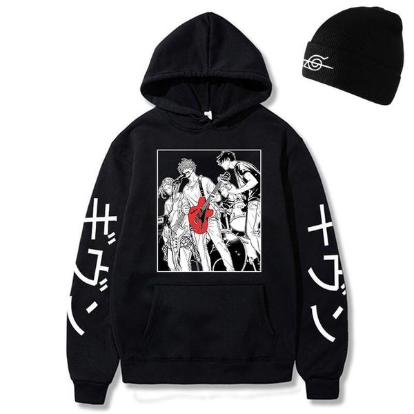 

men's hoodies & sweatshirts anime given printed harajuku hip hop men/women streetwear pullover casual long sleeve sweatshirt oversized, Black