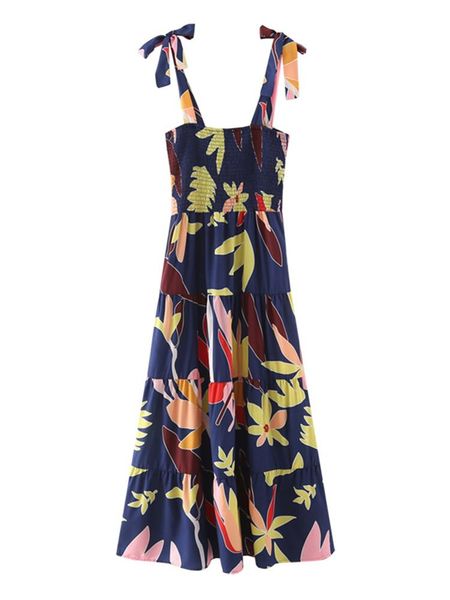

summer 2021 hawaiian beach casual decor suspender wide swing dress off shoulder women's dresses, Black;gray