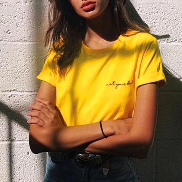 

women's t-shirt cross border clothing foreign trade summer printed letter, White